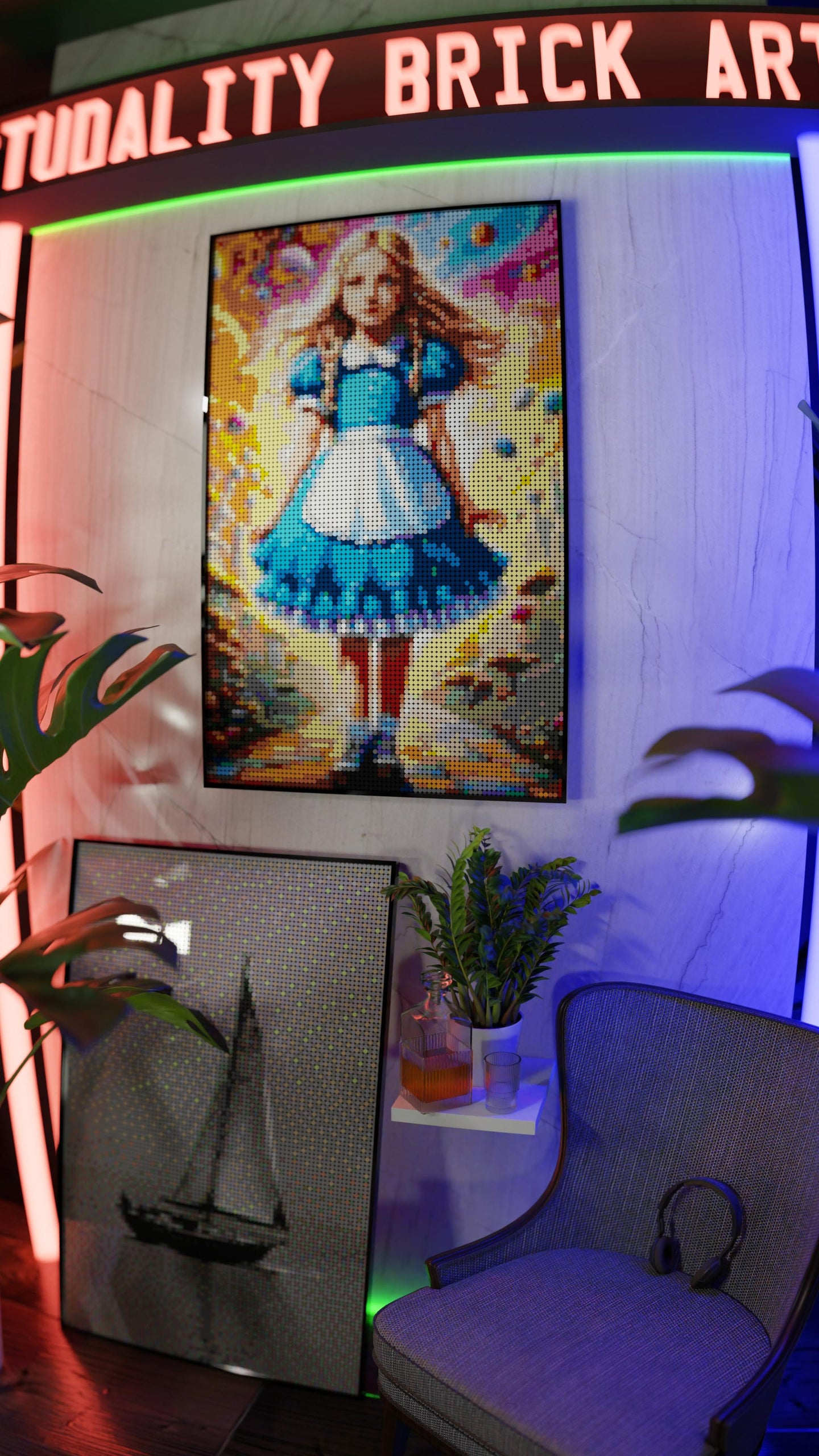 Alice in Wonderland LEGO® Style mosaic creative DIY building set
